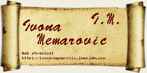 Ivona Memarović vizit kartica